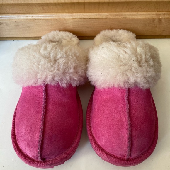 UGG Cozy II Sheepskin kids Slippers Pink Kids s3 - Picture 4 of 8